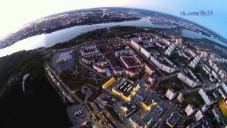 Ночной Череповец  Вид сверху  сентябрь 2015