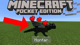 COMO DOMAR E MONTAR NO ENDER DRAGON NO MINECRAFT POCKET EDITION 1.1 (MCPE BUILD 3)