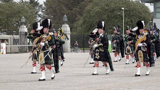 'Cock o' the North' by the massed pipes & drums as they march off at Gordon Barracks, Aberdeen 2019