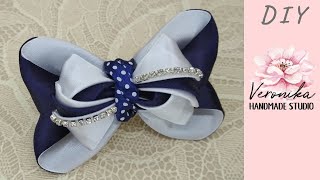 ?Бантик из атласной ленты 2,5 см МК ? Bow of ribbon 2,5 cm DIY Tutorial ? PAP Laço de fita №5
