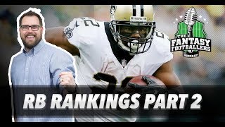 Fantasy Football 2018 - Early RB Rankings Part 2 - Ep. #537