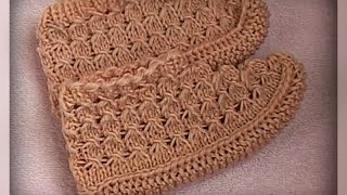 детские ажурные следки, вязание спицами