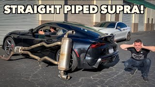 I STRAIGHT PIPED MY 2020 TOYOTA SUPRA! *Way Too Loud!*