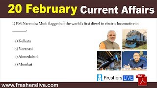 Current Affairs February 20 2019  Daily Current Affairs for IB,UPSC,Banking, SSC, RRB Exam