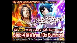 Naruto X Boruto Reroll: 20000 Shinobites Spend: Step Summon Sasuke Eternal Mangekyo Sharingan P1!