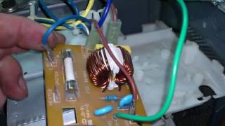 Ремонт СВЧ.  Проверка фильтра питания.   Repair of the microwave. Check supply filter.