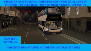 Omsi 2 BOTW v2.8- 35 Paignton to Totnes Night Run (E500 MMC)