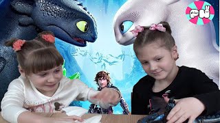 Новинка!!! Дракон Беззубик 3 Огненное дыхание и Дневная фурия Распаковка Dreamworks Dragons