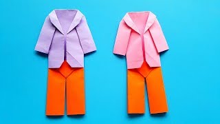 折纸王子教你折纸裤子，一学就会，留着教孩子 origami easy tutorial 折り紙 簡単教程