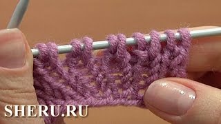 Способы прибавления петель Урок 8 способ 4 из 14 Вяжем спицами