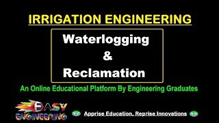 Waterlogging and Reclamation | Irrigation Engineering | Civil Engineering Lecture
