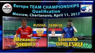 Alexander SHIBAEV vs Lorencio LUPULESKU ETTU Cup 2017 Moscow, Table Tennis