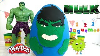 Huevo Sorpresa Gigante de HULK en Español en Plastilina Play Doh