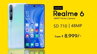 Realme 6: SD 710,48 MP Penta Camera, 6000MAH Battery, Punch Hole Display, Price and Launch Date 2020