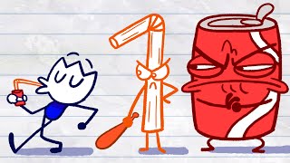 Nate Pencilmate Gets Trashed at The End of The World | Animated Cartoons Characters | Animated Short