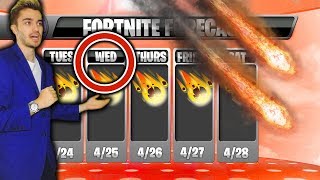 FORTNITE FORECAST is calling for METEOR SHOWERS TOMORROW!! (TILTED TOWERS DESTROYED!)