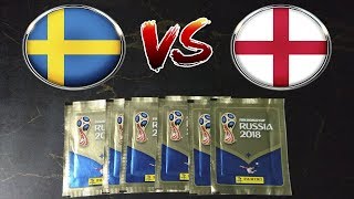 Simulación de partido SUECIA vs INGLATERRA - Album Panini Rusia 2018