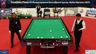 XII Международный бильярдный турнир «Кубок Кремля» Полуфинал Сидоров.А (UZB)-(KGZ ) Мадаминов.А