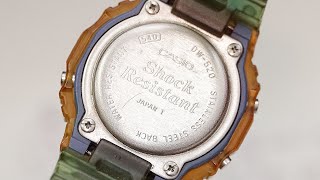 Casio 540 Module - DW-500 series watch set-up, test screen & functions demonstration