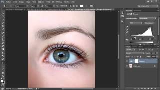 retouche portrait sous photoshop - L'iris - le calque de niveau