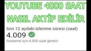 4000 SAAT SINIRI NASIL GEÇİLİR? - YOUTUBE PARA KAZANMA AÇMA
