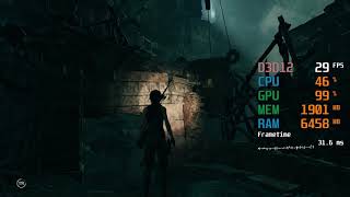 AMD Radeon HD 7870 -- AMD Athlon 200GE -- Shadow of the Tomb Raider Benchmark