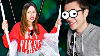КАЧЕЛИ НА ДЕРЕВЕ ИЗ ПЛЕНКИ НА ЛЕТО 100 СЛОЕВ ЧЕЛЛЕНДЖ |Elli Di| Реакция на DIY Элли Ди