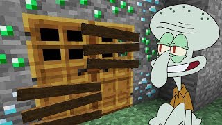 СЕКРЕТНАЯ ДВЕРЬ СКВИДВАРДА ИЗ СПАНЧ БОБ В МАЙНКРАФТ ТРОЛЛИНГ ЛОВУШКА MINECRAFT НУБИК