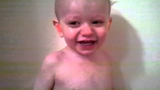 Baby laughing hysterically, most contagious laugh ever!!