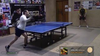 SPINLORD Waran 2.0 mm: FH attack against high balls (on SPINLORD Defender blade)