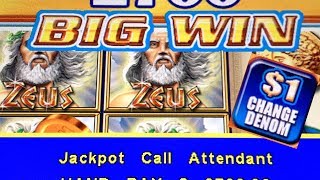 $54 A SPIN HIGH LIMIT SLOT WINS ★ ZEUS JACKPOT HANDPAY ➜ $1 DENOM