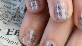 Newspaper Nails [einfach nachzumachen]