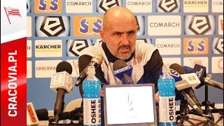 Trener Michał Probierz po Wielkich Derbach Krakowa (13.12.2017)