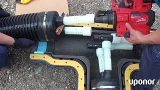 Монтаж теплоизолированных труб Uponor ecoflex