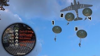 Can 4 PARATROOPERS find 17 'PEOPLE Hiding...? (COD WW2 1vs17 Mythbusters)