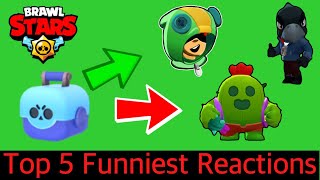 Top 5 Crazy Reactions For Getting Legendary Brawlers #7! - Unlocking Crow, Spike, Leon!- Brawl Stars