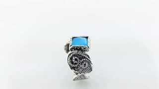 Vintage ring handmade Sterling Silver Ring with blue quartz ring