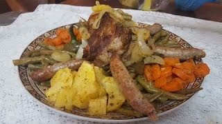 لحم مبخر او مفور لذيذ و صحي  مع خضار