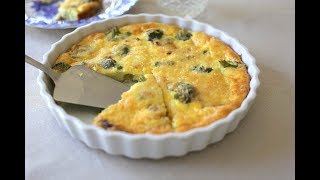 Crustless Broccoli and Ham Quiche/Firstfruit Kitchen
