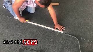 COMO INSTALAR ALFOMBRA EN PISO | INSTALACION DE UNA ALFOMBRA | TAPIZON PARA PISO  |#CORTINAS TAPIZO