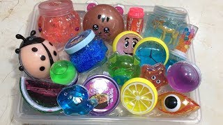 Mixing Store Bought Slime Into Clear Slime - Most Satisfying Slime Videos ! Tom Slime