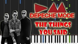 Depeche Mode - The Things You Said Piano Cover [Synthesia Piano Tutorial]