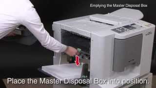 RISO CV Instruction of Emptying the Master Disposal Box　＜RISO＞