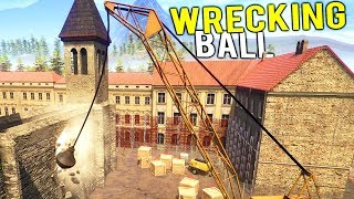 USING A GIANT WRECKING BALL TO DESTROY AN ENTIRE BUILDING! - Demolish and Build 2018