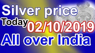 Silver rate today:silver price today in India (october 2019) silver rate