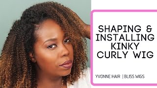 Shaping and Installing Kinky Curly Lace Closure Wig | Yvonne Hair  &  Bliss Wigs
