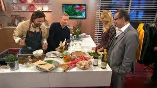 Niklas Ekstedt bjuder på stuvade nässlor med gös - Nyhetsmorgon (TV4)