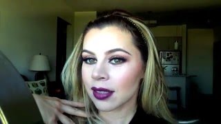 Bronze Smokey Eye with Dark Lip