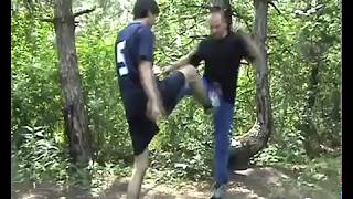 38 Защита от прямого удара ногой маэ-гери /protection against kick mae-geri/
