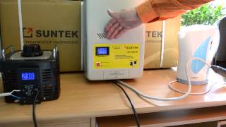 Тестирование стабилизатора SUNTEK 5000 электромеханического типа
